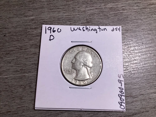 1960 D Washington 90%Silver Quarter in Very Fine Condition Denver Mint09092095e