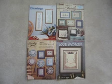 Set of 4 Cross Stitch Sayings Pattern Books Love Blessings Family 
