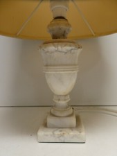VINTAGE CLASSICAL MARBLE ART DECO LAMP BASE AND SHADE
