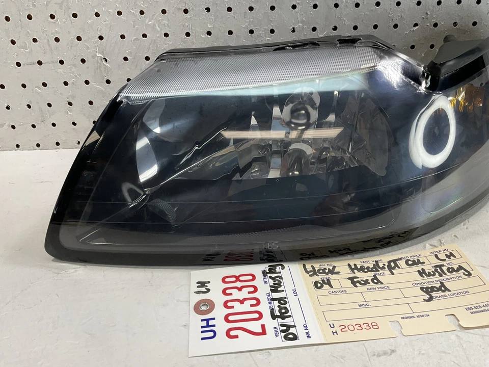 Ford Mustang 2001 2002 2003 2004 lado izquierdo negro faro lámpara OEM Foto 3 de 4