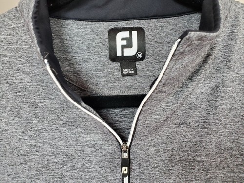 FootJoy Men's Medium Santa Maria Golf Half Zip Vest Pullover Gray Performance - Picture 5 of 6