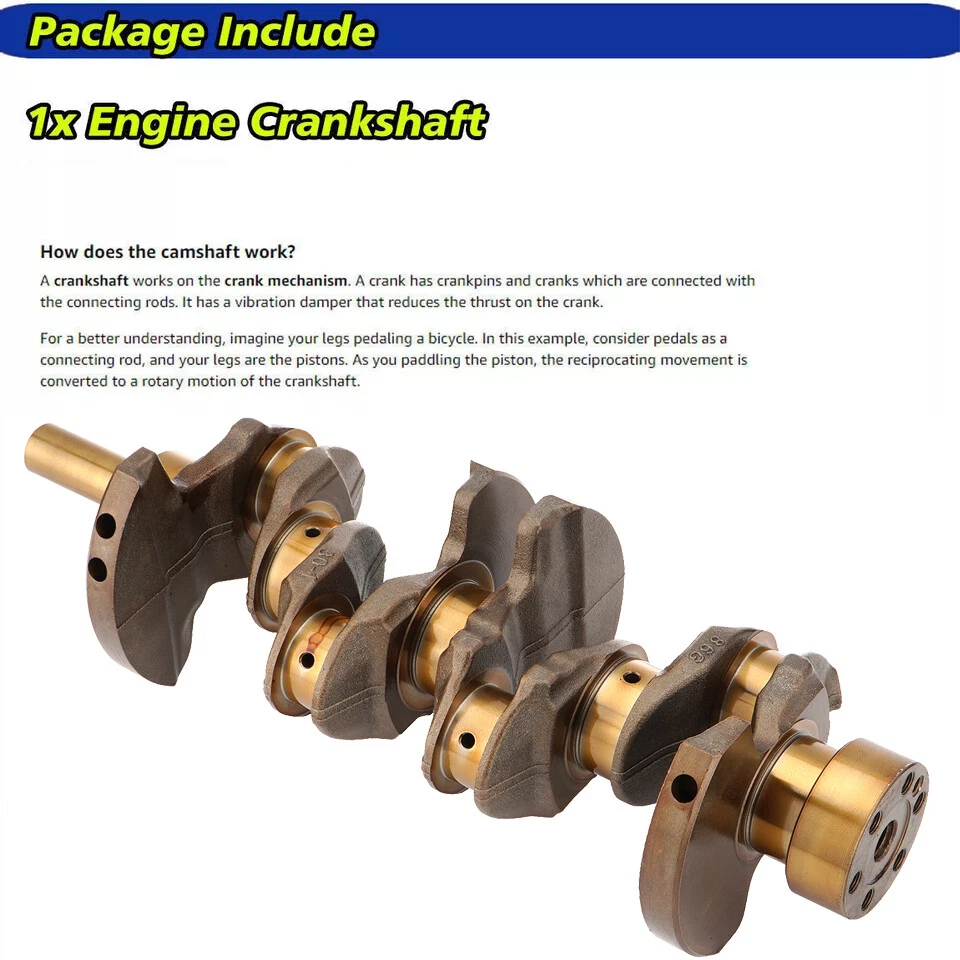 Crankshaft + Bearings Kit for (1989-2004) Nissan 240SX Pickup 2.4L KA24E KA24DE - Image 4 of 4