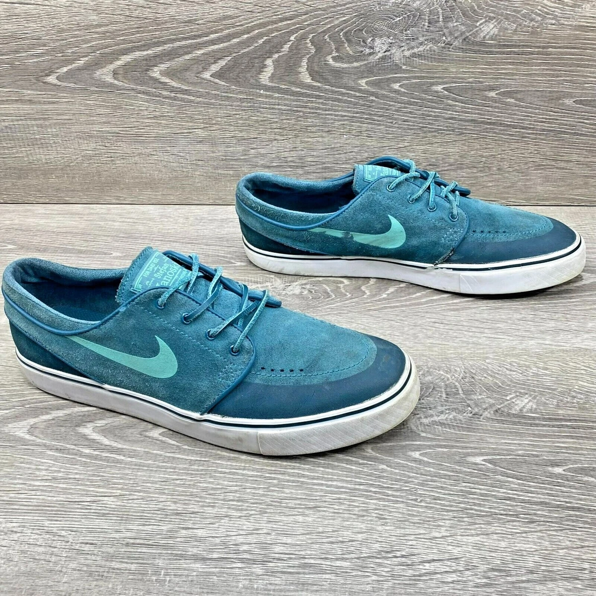 Nike Men Zoom Stefan Janoski Premium SE Gray/Mint Suede Size 9 Shoe | eBay