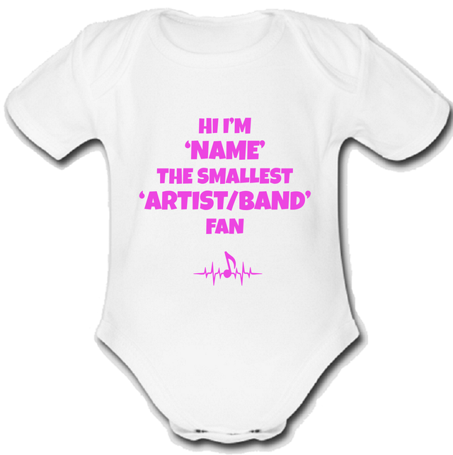 Tally @ Hall bodysuit Baby vest grow music gift FAN GIFT CUSTOM NAME