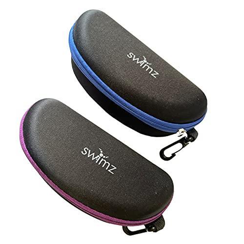Swimz Swimming Goggle Case - Semi Rigid Swimming Goggle storage case - 2 pack