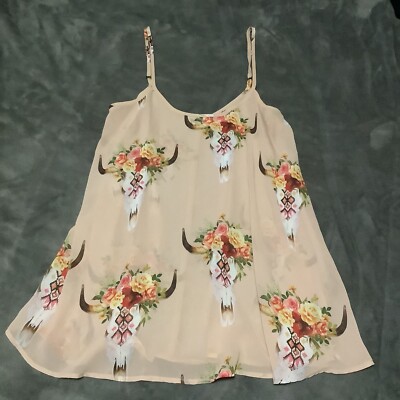 Mumu Womens Show Me Your Mumu Pink  Lenz Frida Bullhead  Floral Tank Top Size XS