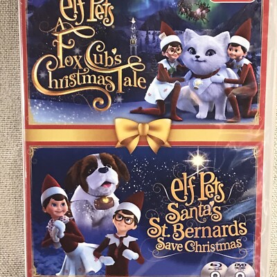 Elf Pets DVD Fox Cubs Christmas Tale & Santa s St Bernard s Saves Christmas NIP