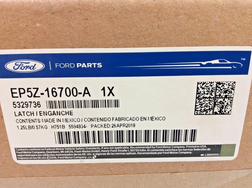 Lincoln MKZ 2013 2014 2015 2016 capó pestillo lanzamiento de seguridad nuevo OEM EP5Z-16700-A Foto 4 de 4