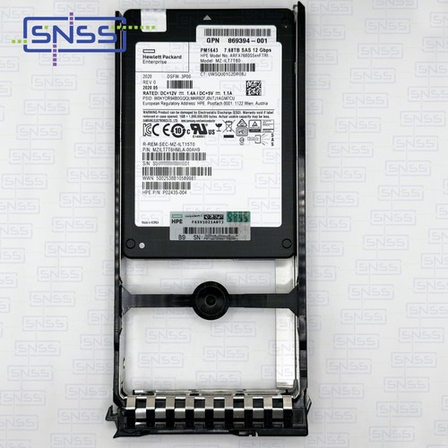 HPE 3PAR 9000 7.68TB SAS SFF 2.5 FIPS ENCRYPTED SSD Q0F45A P08732-001 EXVAT £412 - Afbeelding 2 van 4