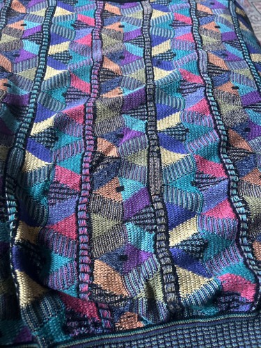 Vtg St Croix Knits Wool Cotton Sweater Men XL 3D Coogi Style Cosby Preppy Artsy - Picture 2 of 7