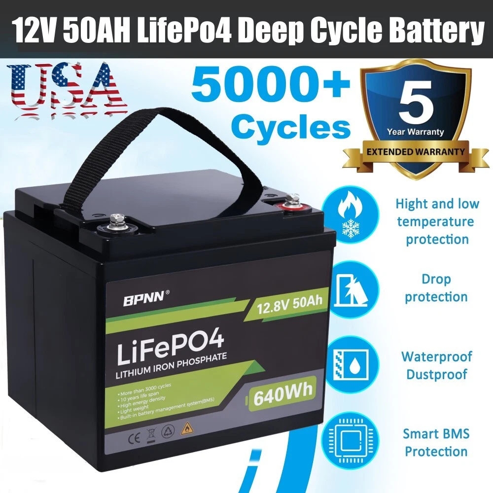 BPNN 12V 100Ah LiFePO4 Lithium Battery Deep Cycles 12V Battery for