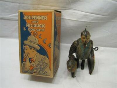 50’S★ホーボー★デカンタ★ビンテージ★置物★人形★USA★ルンペン★浮浪者 Early 1930s Marx Joe Penner Goo-Goo Duck Tin Litho Wind-Up Toy w