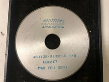 MACHINIST TOOL MILL LATHE MILL Norton Diamond Grinding Wheel Armored 6" BlKFl