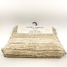 Laura Ashley 100 Cotton 2pc Rug Set Bathroom Rug Mat Anti-Slip Soft Beige New