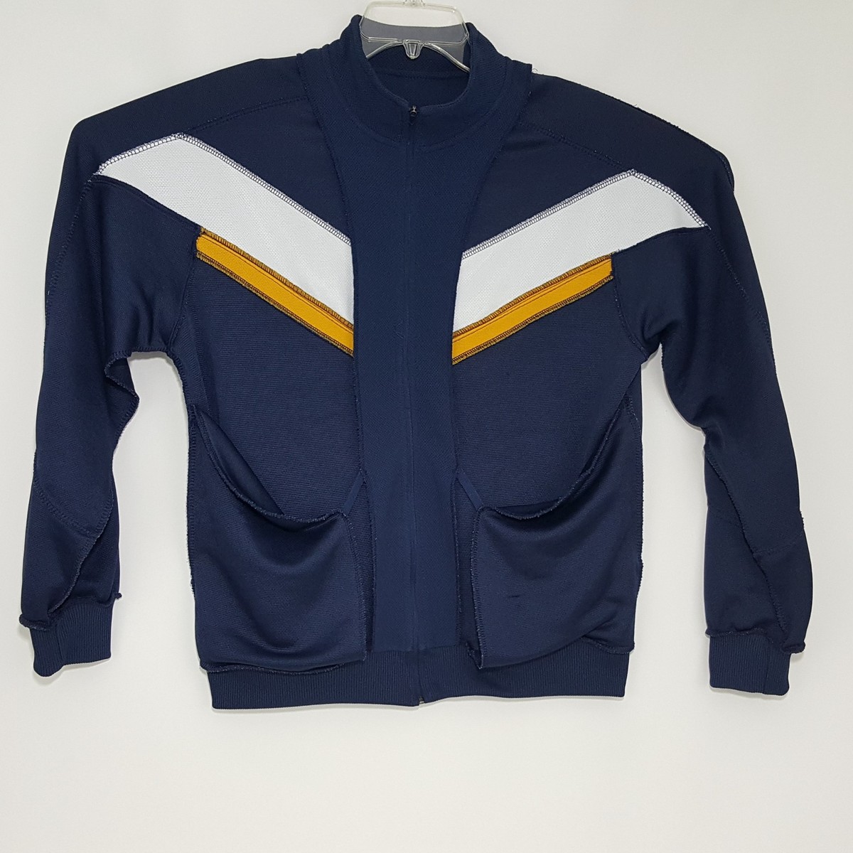 Vintage Starter Logo Boys Track Warm Up Jacket Blue Yellow