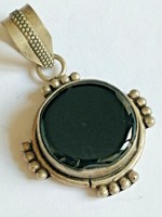 BEAUTIFUL POST MEDIEVAL ROMAN SILVER PENDANT WITH RARE STONE INSERTS