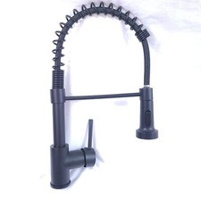 Kitchen Faucet Swivel Single Handle Sink Pull Down Sprayer Mixer Matte Black