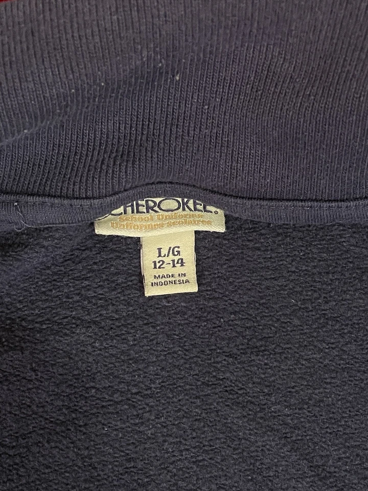 Sudadera Cherokee para niño manga larga cremallera completa cuello alto azul talla: L (12-14) Foto 3 de 4