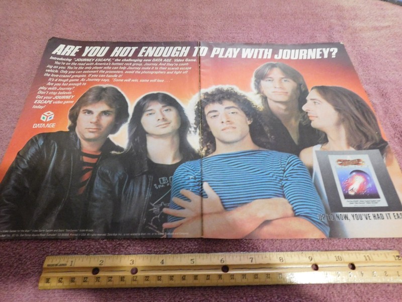 Vintage Video Game Ad 1983 Data Age Journey Escape