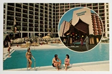 Treasure Island Inn Diving Board Daytona Beach Shores FL Dexter Postcard c1970s