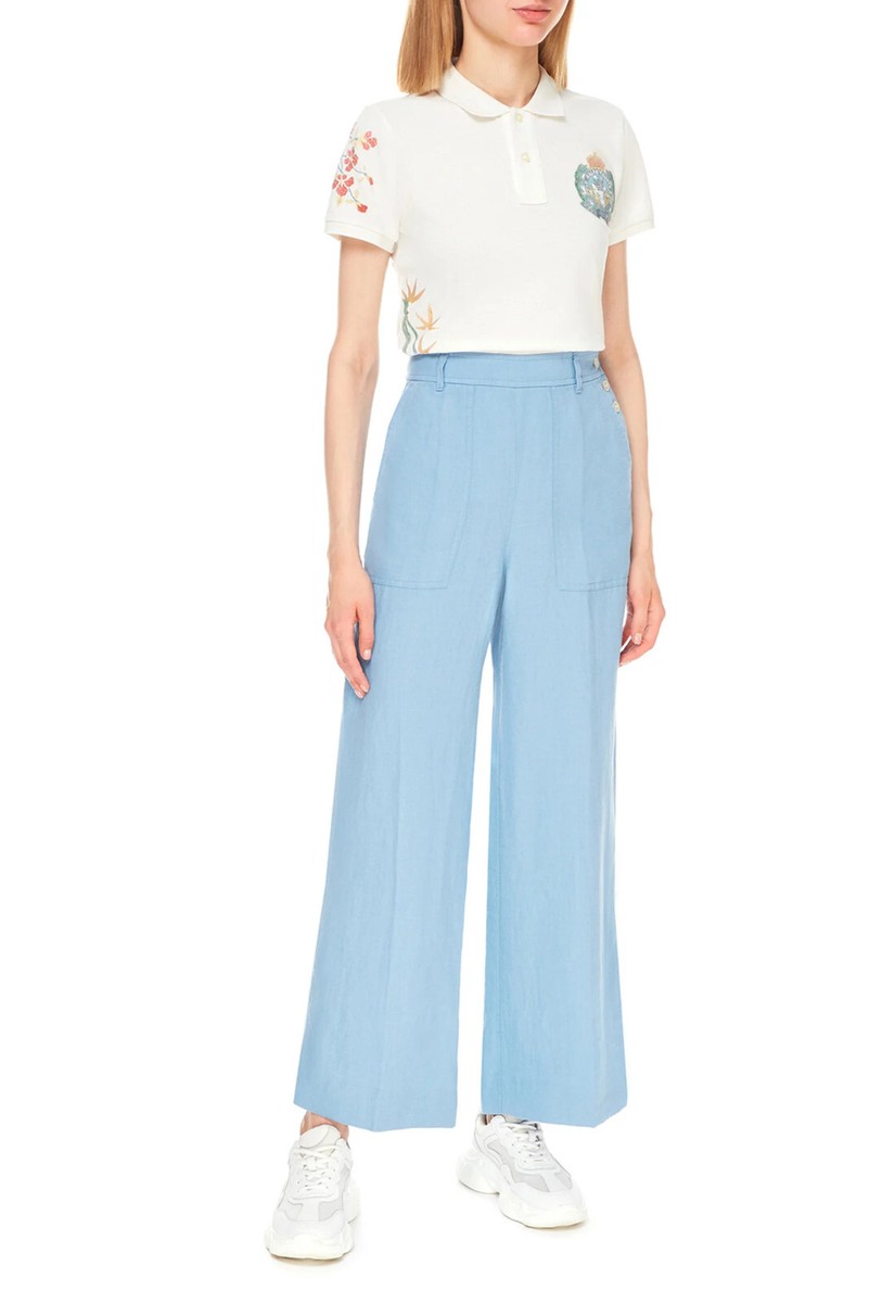 パンツ POLO RALPH LAUREN Women Straight Pants 211935585 013 BLUE SA Women's Blue Pants | Ralph Lauren