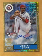 2022 Topps S1 Silver Pack Josiah Gray RC #T87C-55 1987 Chrome Mojo Auto 293/299