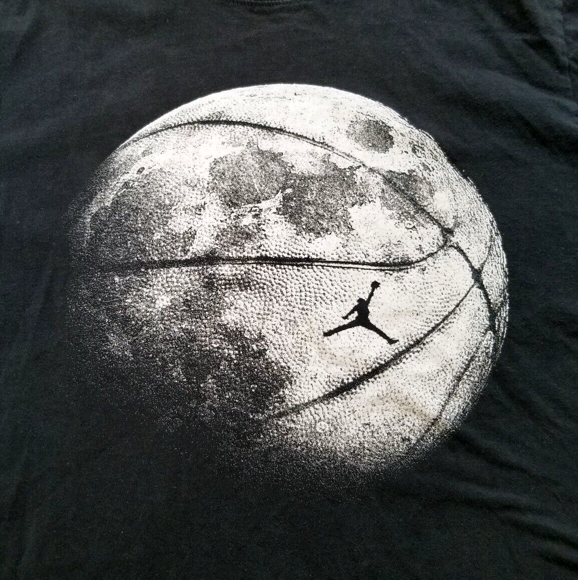 【希少デザイン】Nike AIR Jordan Logo T-shirt Nike Jordan Upside Down Air Logo Mens M Medium Black T-Shirt