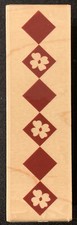 Rubber Stampede Flower Block Border Rubber Stamp