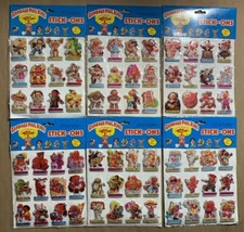 GARBAGE PAIL KIDS 1986 PUFFY STICK ONS COMPLETE DECAL SET of 6 -RARE!