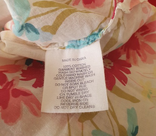 BLUE ILLUSION Womens Ivory/Pink/Blue Floral Top Size XS - Picture 5 of 5