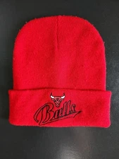 *RARE Vintage NBA Chicago Bulls Beanie Fleece Winter Hat Drew Pearson Marketing