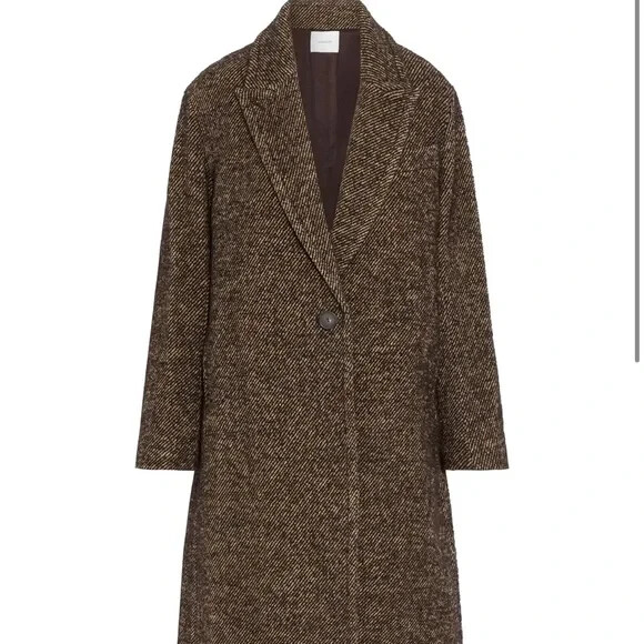 NEW Vince Wool-Blend Twill Coat In-Chocolate Size XL #C4110 | eBay