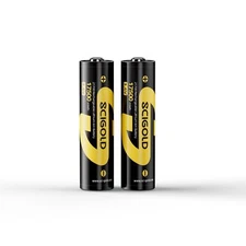 2pcs Scigold 5000mAh 3.6V Rechargeable Li-ion Battery with Protected Button Top