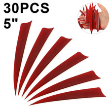 30pcs 5 inch Archery Arrow Right Wing Natural Turkey Vanes Shield Cut Fletches
