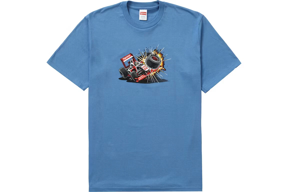 NEUF T shirt bleu royal Supreme Crash Tee pousty Light FW21 2021 taille M moyenne