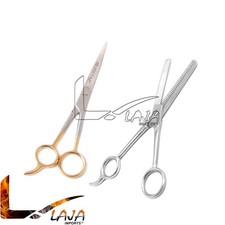 2 Pet Grooming Professional Hair Cutting, Thinning Scissors Shears Silver  Gold