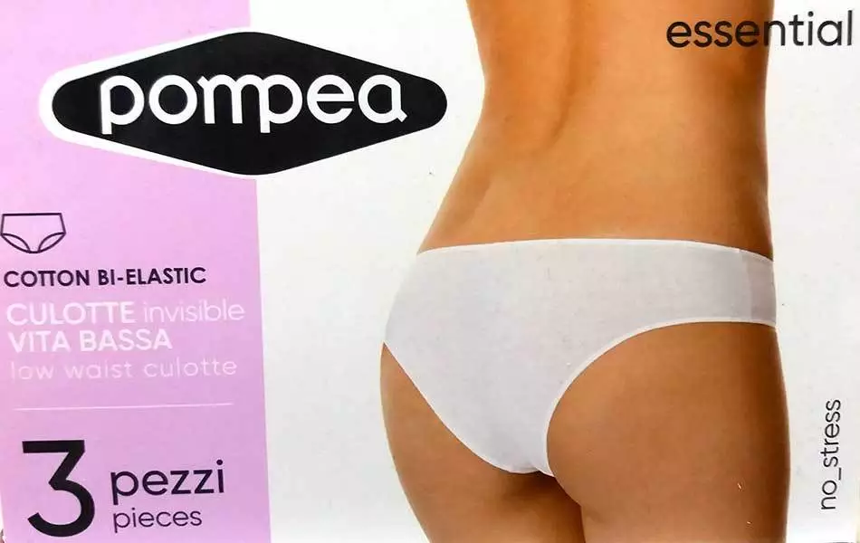 3 Bragas Mujer POMPEA Hi Pierna Talle Bajo Con Puntadas Invisible