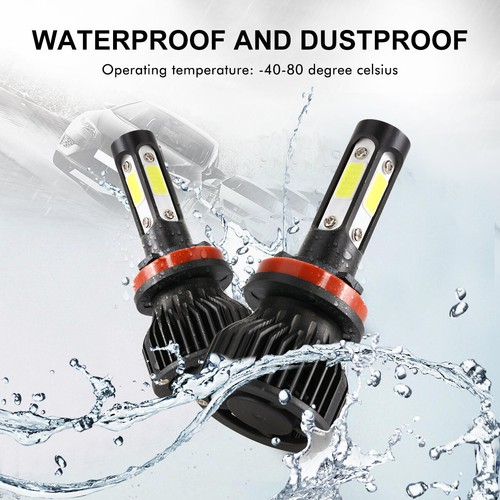 Kit de faros LED súper brillantes H11 H9 de 4 lados 6000K blanco 3000000LM haz alto/bajo - Imagen 10 de 13