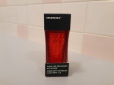 2023 STARBUCKS Cold Cup Christmas Ornament Key Chain with Original Box
