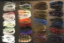 20 Tournament  Bass Jig Skirts - Assorted Colors (Will Vary From The Picture)
