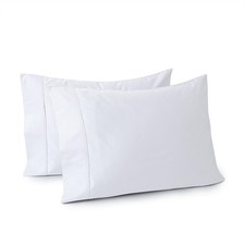 100 Egyptian Cotton Pillow Cases Set of 2 Standard 26" - envelope, White