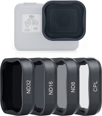 ND Filter Kit for Gopro Hero 5/6/7 Black, 4-Pack (ND8, ND16, ND32, CPL), Multi-C
