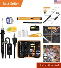 Efficient 80W Soldering Iron with LCD Control & All-in-One Kit for DIY Projects