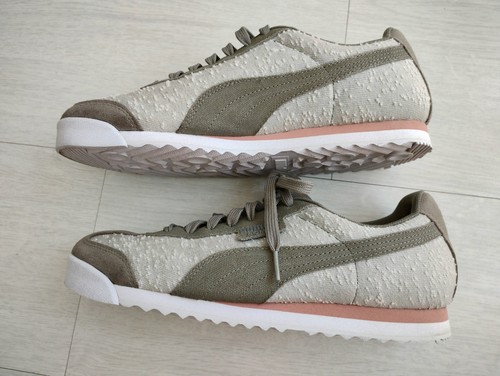 RARO! orig. Zapatillas PUMA Roma Vintage Textil Beige Caqui 40,5 UK 7 NUEVAS - Imagen 7 de 20