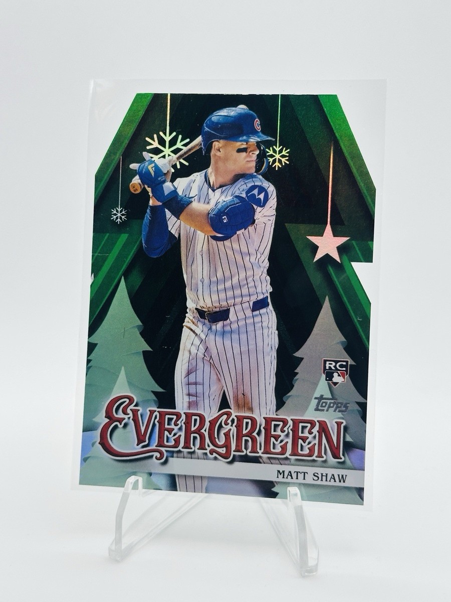 1of1 Matt Shaw Topps 2025 インサート Matt Shaw 2025 Topps Holiday MISCUT ERROR Evergreen Die-Cut Insert