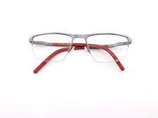 Bulova Eyeglasses, Frames Only, Proctor Grey/Red, 55-19-145, Titanium