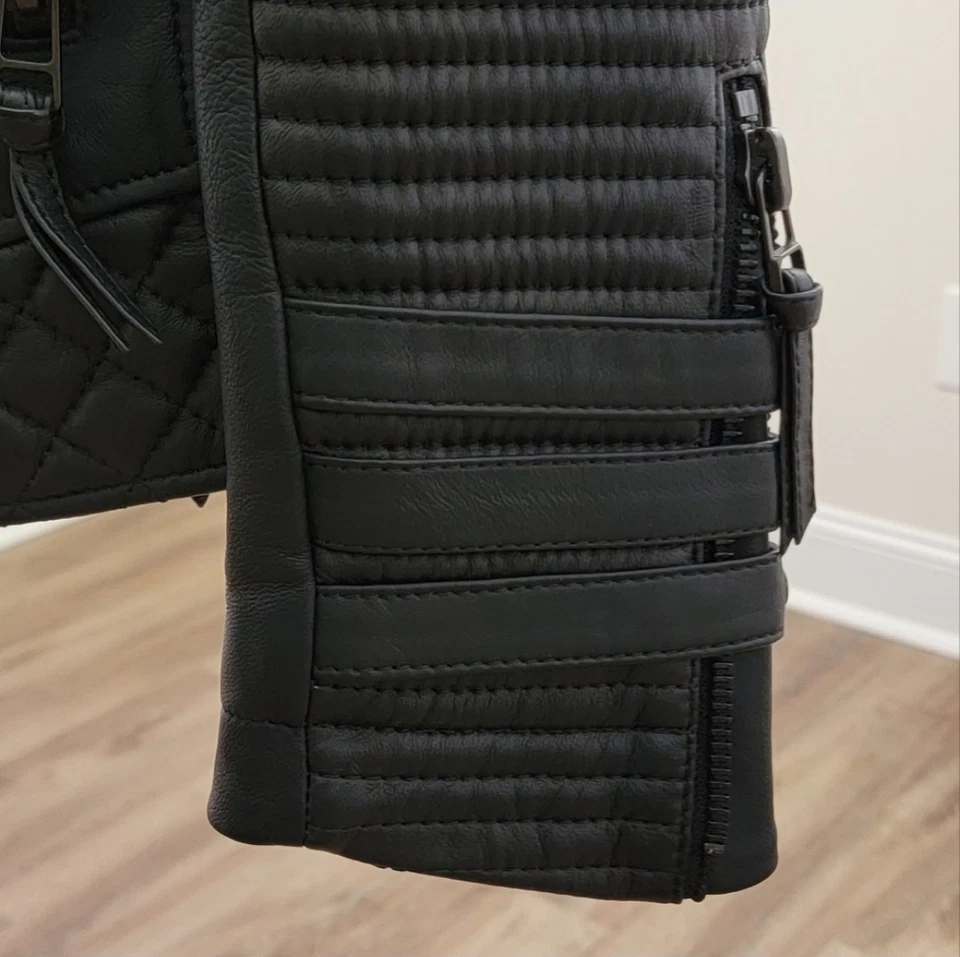 Chaqueta de moto de cuero Boda Skins Alexander Lamb para hombre Foto 4 de 4