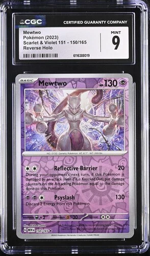 Mewtwo 150/165 Sv: Scarlet & Violet 151 Reverse Holo CGC 9