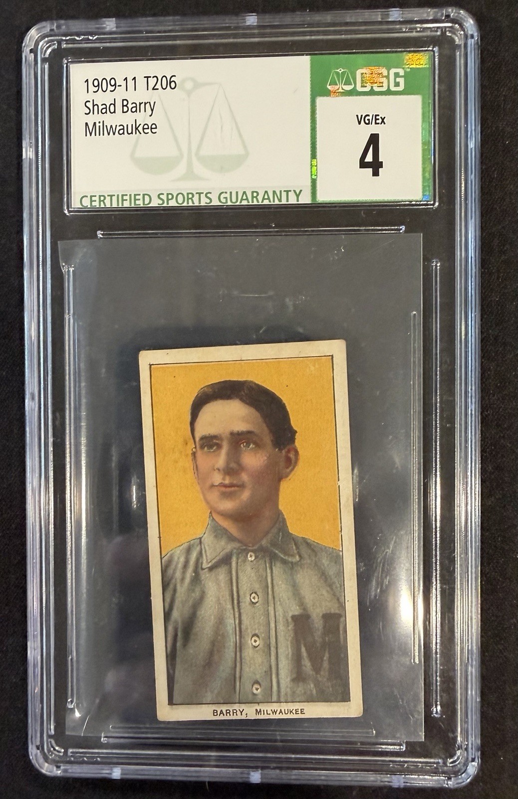 1909-11 T206 - Shad Barry 350 Back (RC) CSG 4