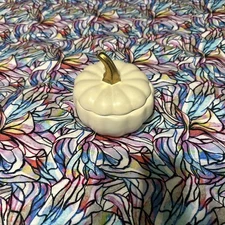 World market small pumpkin dish ceramic NEW